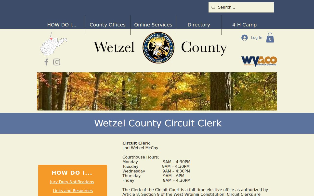 Wetzel County deed records Circuit Clerk access information for property-related court cases