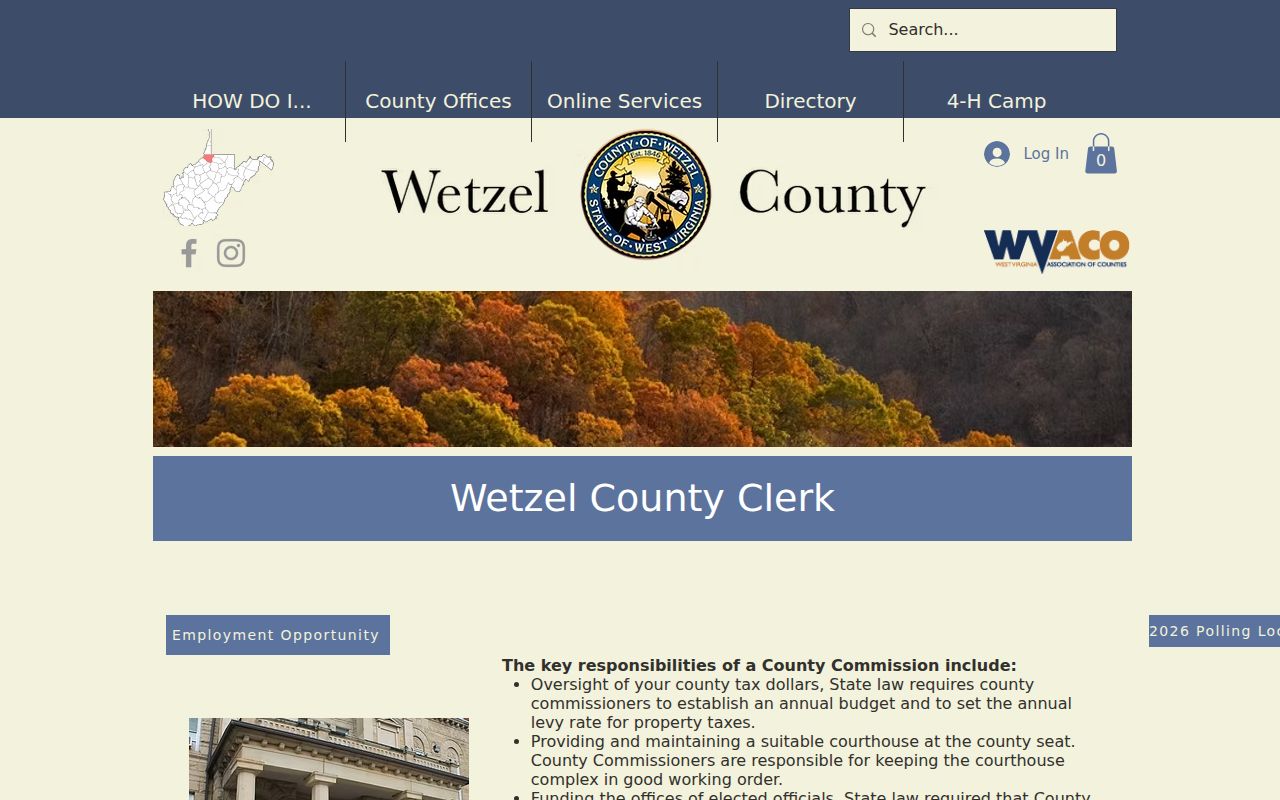 Wetzel County deed records County Clerk page checked for a property fraud alert