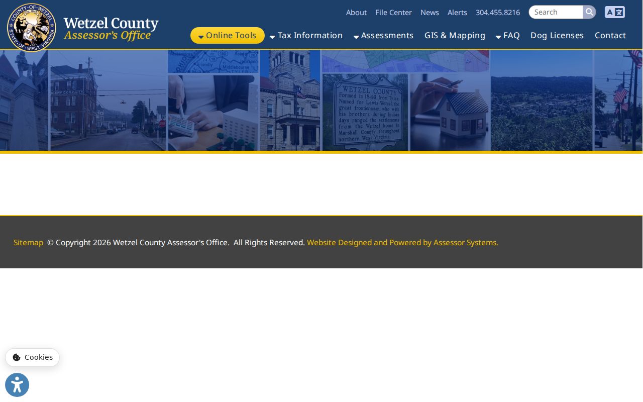 Wetzel County property tax records and the Assessor’s 60 percent value formula